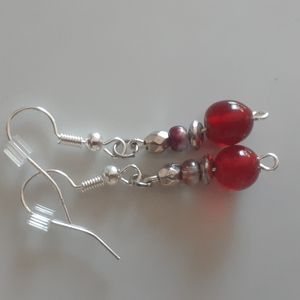 Beautiful handcrafted boho earrings .